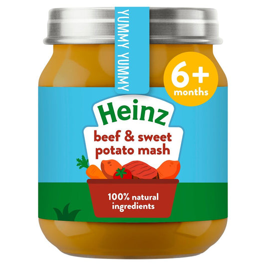 Heinz Smooth Mum's Own Beef and Sweet Potato Mash Jar, 120 g