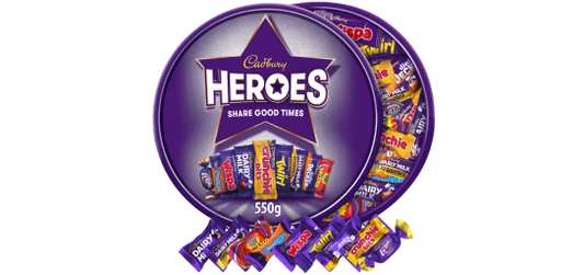 Cadbury Heroes Chocolates Tub 550g