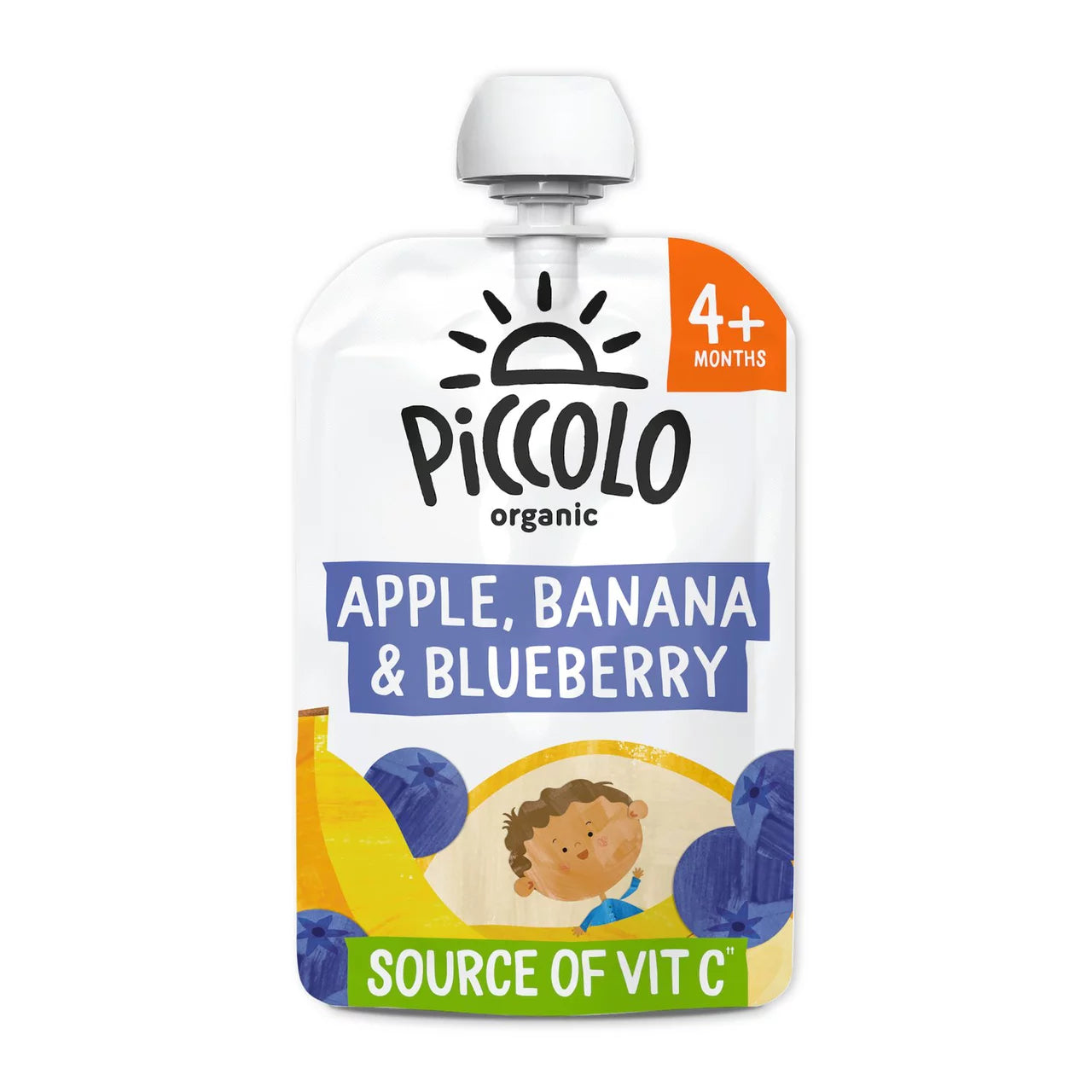 Piccolo Organic Banana Blueberry & Apple Baby Food 100g