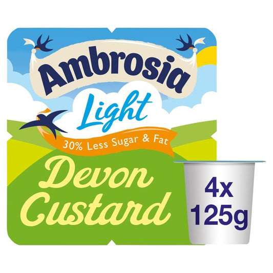 Ambrosia Light Devon Custard 4 x 125g