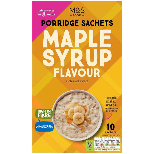 Marks & Spencer Maple Syrup Flavour Porridge Sachets