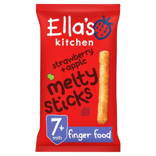 Ella's Kitchen Organic Melty Sticks Strawberry + Apple 7m+ 16g