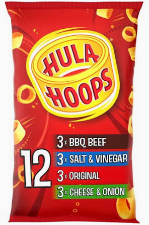 Hula Hoops Assorted 12 per pack