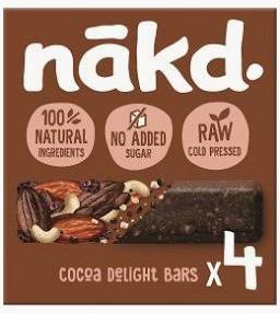 Nakd Cocoa Delight Bars (4X30g)