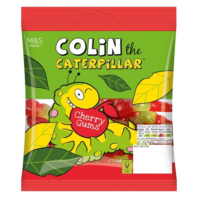 Worldwide Delivery !! ......Marks & Spencer  Colin The Caterpillar Cherry Gums 170g