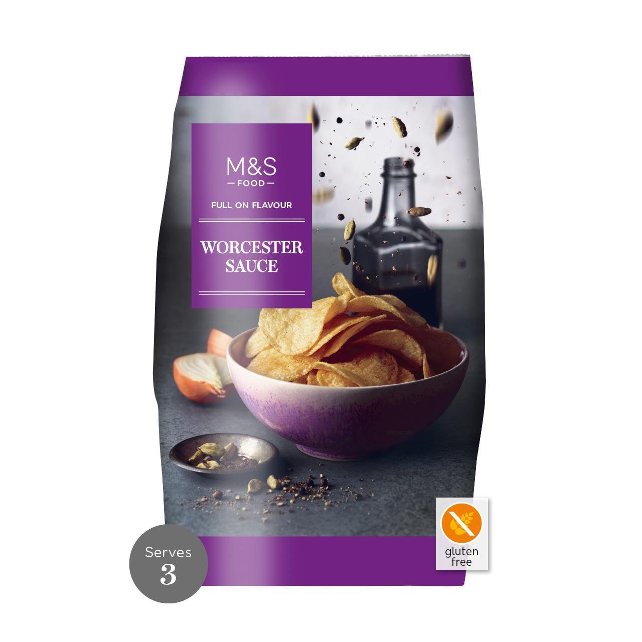 M&S Worcester Sauce Crisps 150g