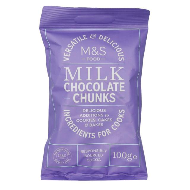 Marks & Spencer Milk Chocolate Chunks for baking 100g