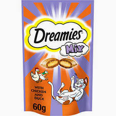 Dreamies Mix Cat Treats Chicken & Duck 60g