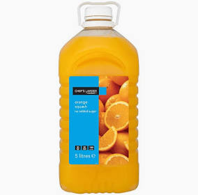 Chef's Larder Orange Squash No Added Sugar 5 Litres