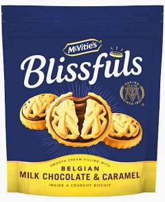 McVitie's Blissfuls Belgian Milk Chocolate & Caramel Biscuit