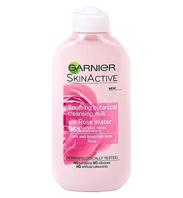 Garnier Natural Rose Water Cleansing Milk Sensitive Skin 200ml