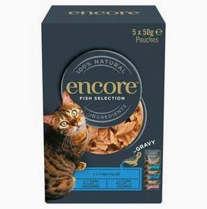 Encore Fish Selection in Gravy 50g (5x50g Pouches)