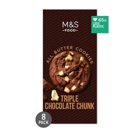 Marks & Spencer Triple Chocolate Chunk Cookies 200g