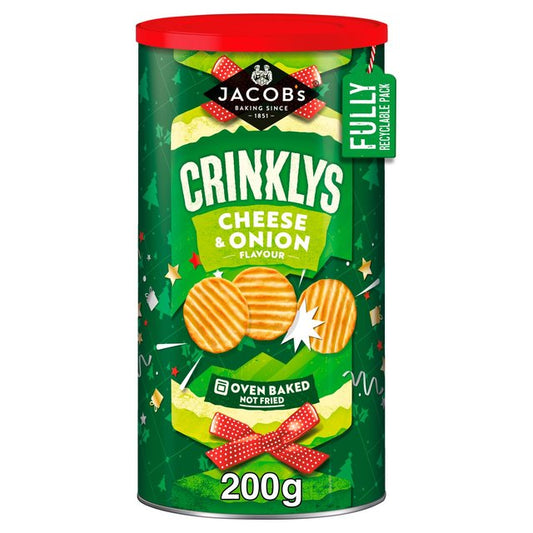 Jacob's Crinklys Cheese & Onion Baked Snacks 200g