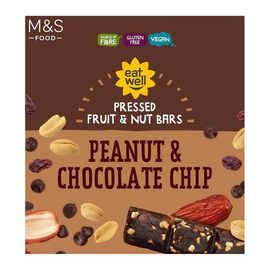 M&S Peanut & Chocolate Chip Bars 4 x 35g