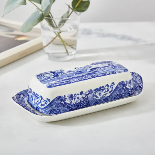 Spode Blue Italian Butter Dish