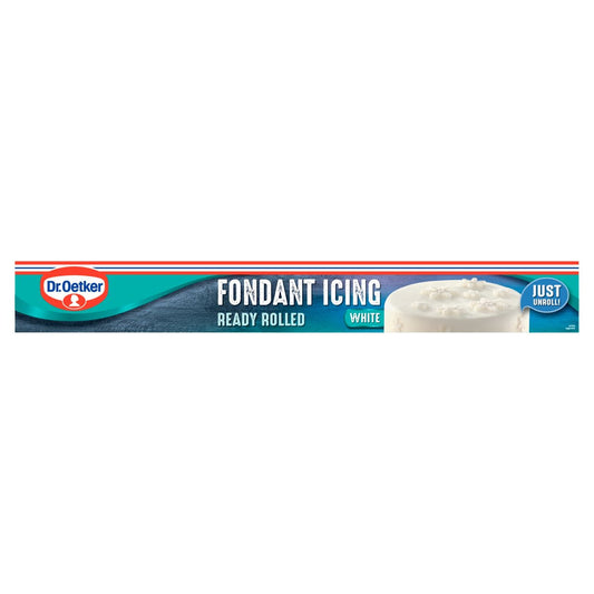 Dr. Oetker Ready Rolled White Fondant Icing for Christmas Cakes and more ! 450g