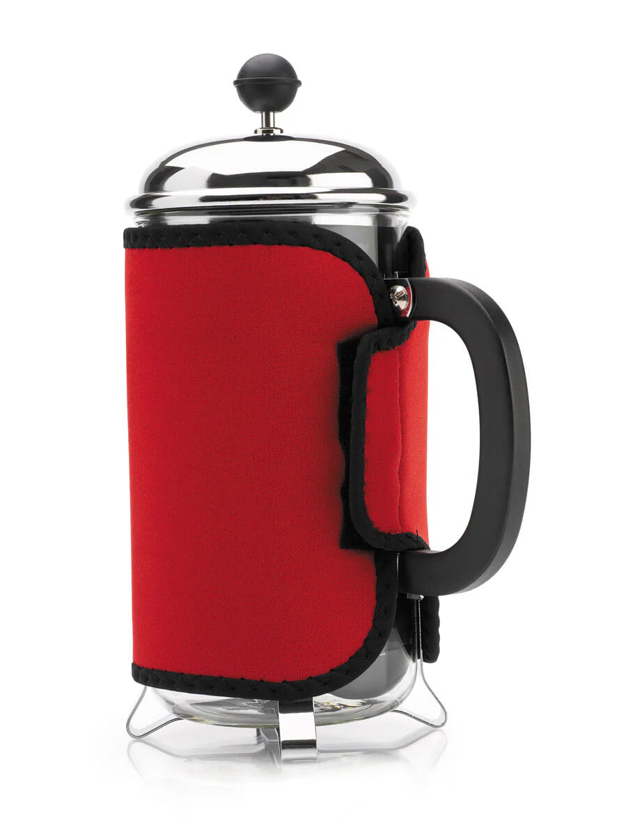 Neoprene Red & Black 8 Cup Cafetiere Jacket