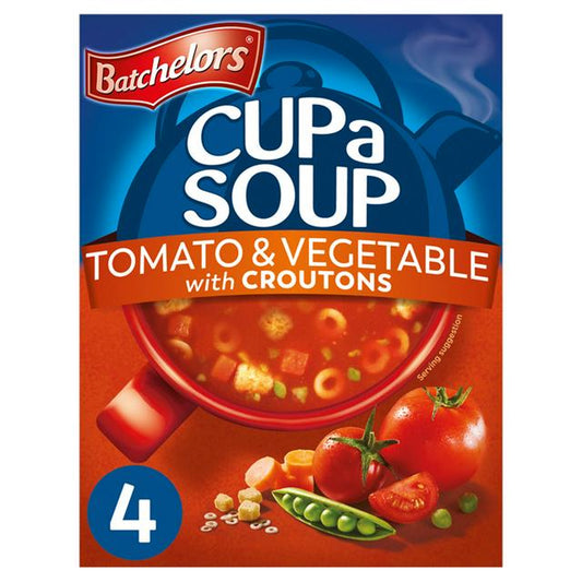 Batchelors Cup A Soup With Croutons Tomato & Vegetable 4 Sachets