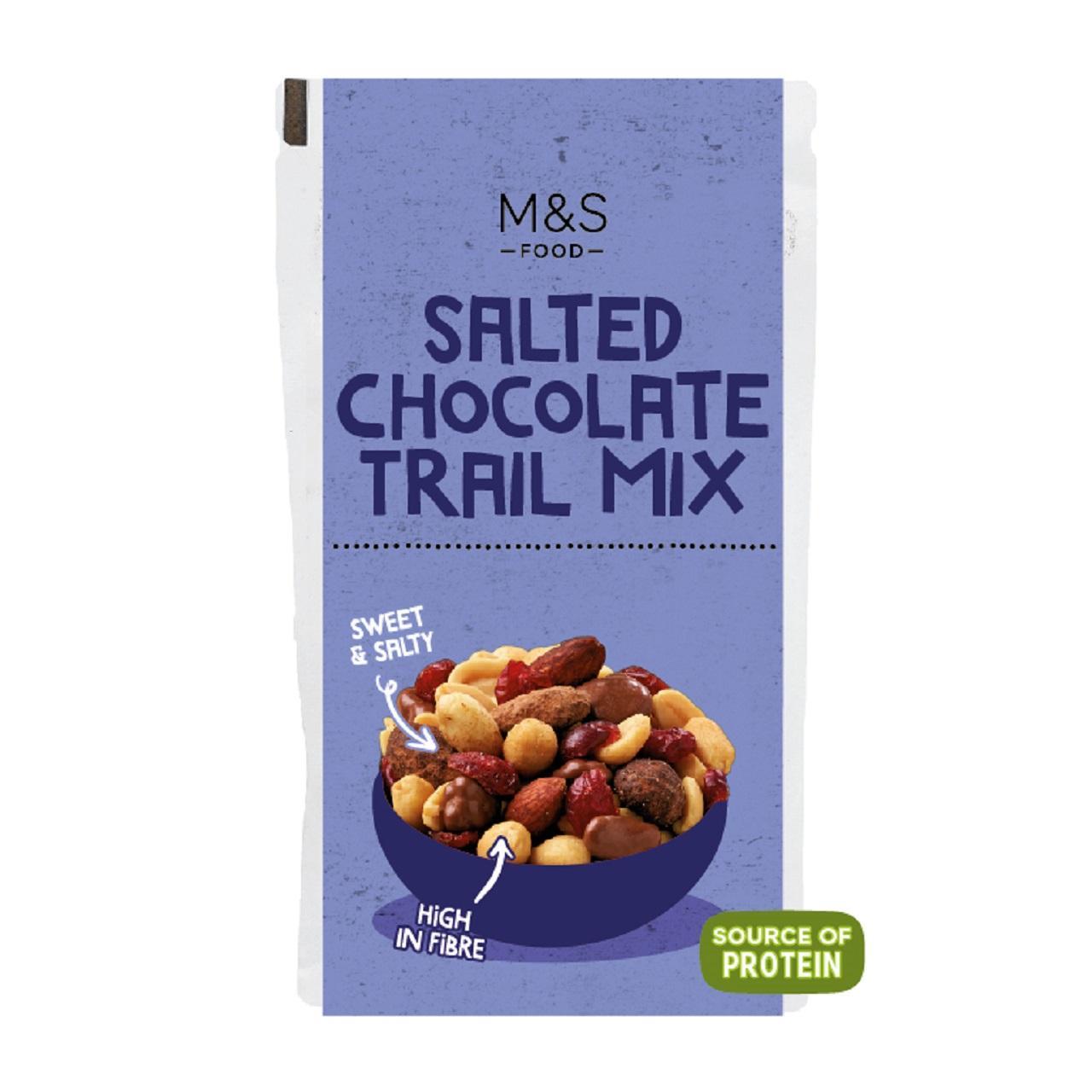 M&S Salted Chocolate Trail Mix - Nuts and chocolate 120g