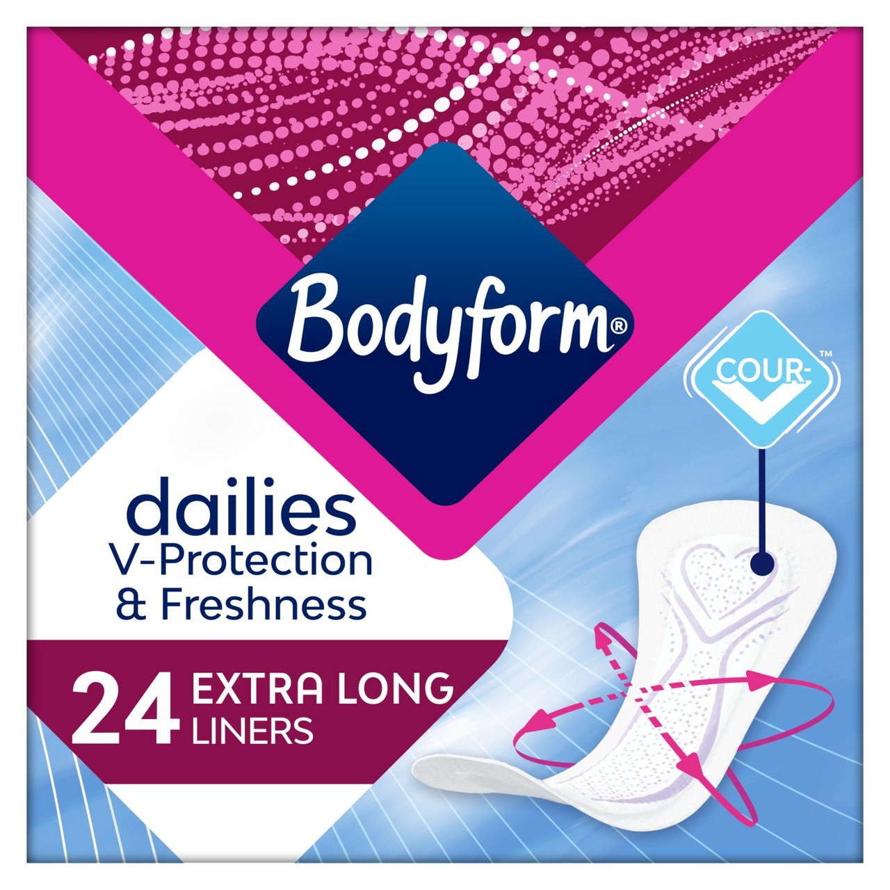 Bodyform Extra Long Pantyliners (24 per pack)