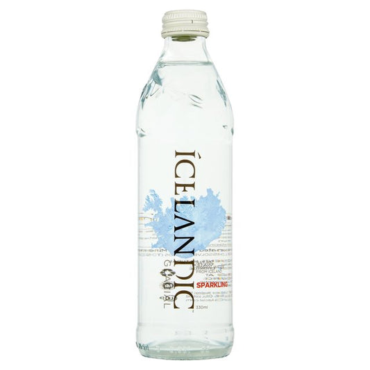 Icelandic Glacial Sparkling Mineral Water Glass Bottle 330ml