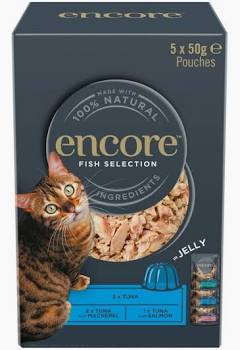 Encore Fish Selection Cat Pouch in Jelly 5 x 50g