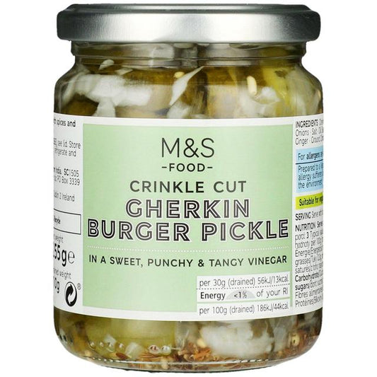 M&S Crinkle Cut Gherkin Burger Pickle 270g