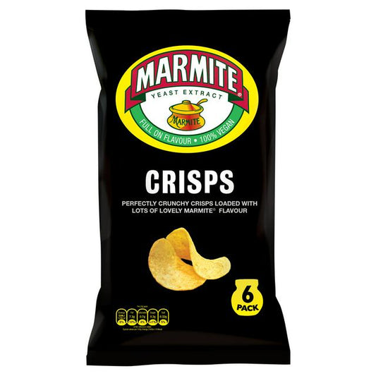 Walkers Marmite 6 Pack Crisps 6 X 25g