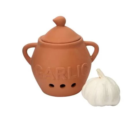 Terracotta Garlic Keeper with Lid