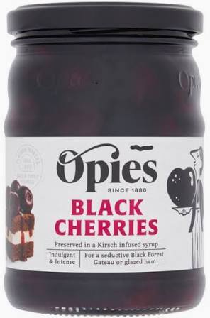 Opies Black Cherries & Kirsch 390g