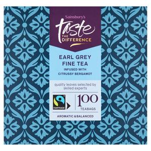 Sainsbury's Earl Grey Tea Bags, Taste the Difference x100 Tea Bags