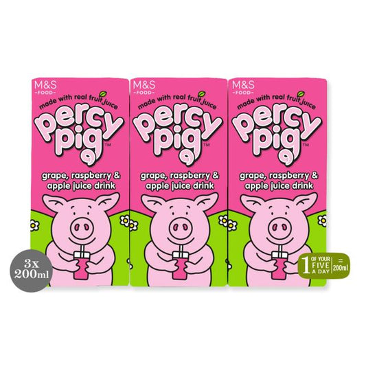 Marks & Spencer Percy Pig Fruit Juice Drink 3 x 200ml