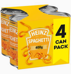 Heinz Spaghetti in Tomato Sauce Multipack 4 x 400g