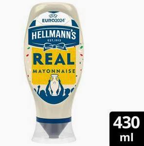 Hellmanns Real Mayonnaise Squeezy Bottle 430ml