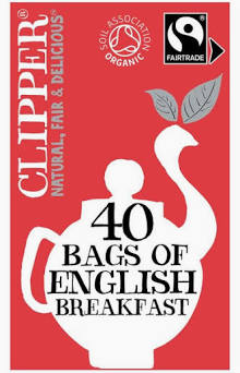 Clipper Organic Fairtrade English Breakfast Tea Bags (40 per pack)