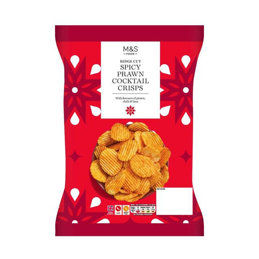 M&S Spicy Prawn Cocktail Ridge Cut Crisps 135g