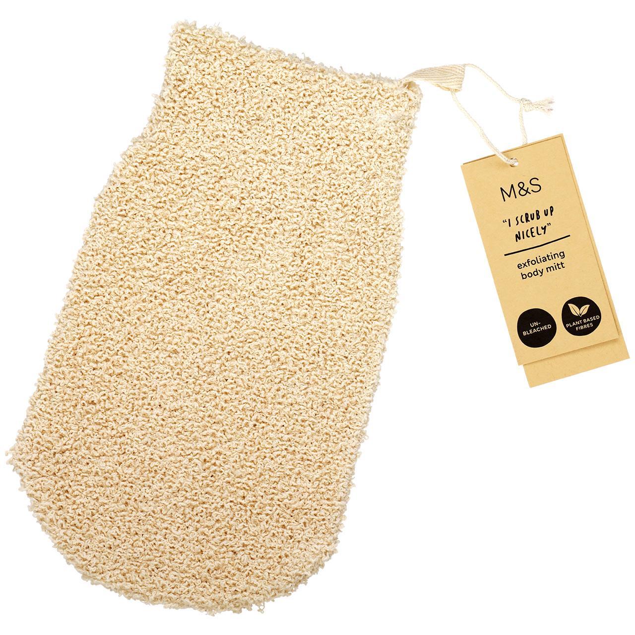 M&S Exfoliating Organic Cotton Body Mitt, Natural