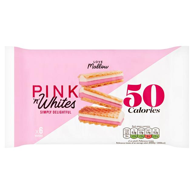 Caxton Pink 'N' Whites Wafers (6 per pack - 85g)