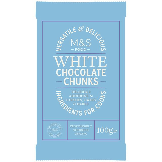 Marks & Spencer  White Chocolate Chunks for baking  100g