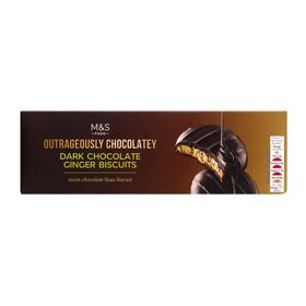 Marks & Spencer Outrageously Chocolatey Dark Chocolate & Ginger Biscuits