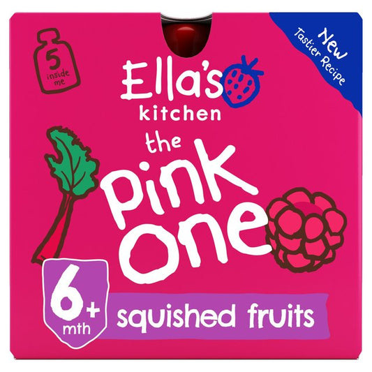 Ella's Kitchen The Pink One Smoothie Baby Food Pouch 6+ Months 5 x 90g