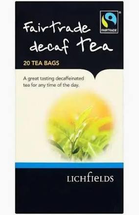 Lichfields Fairtrade Decaf Tea 20 Tea Bags 40g