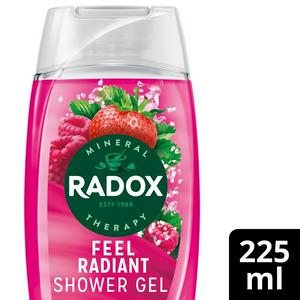 Radox Feel Radiant Shower Gel Strawberry & Raspberry Body Wash 225ml