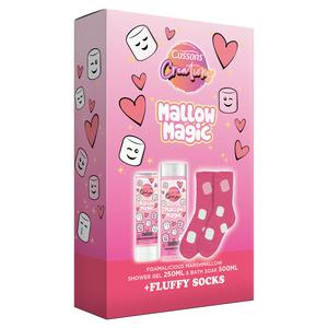 Cussons Creations Mallow Magic Gift Set with Shower Gel Bubble Bath & Socks