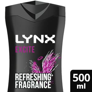 Lynx Excite Shower Gel Body Wash for Men 500ml