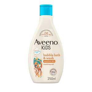 Aveeno Kids Bubble Bath & Wash with Soothing Oat Extract 250ml