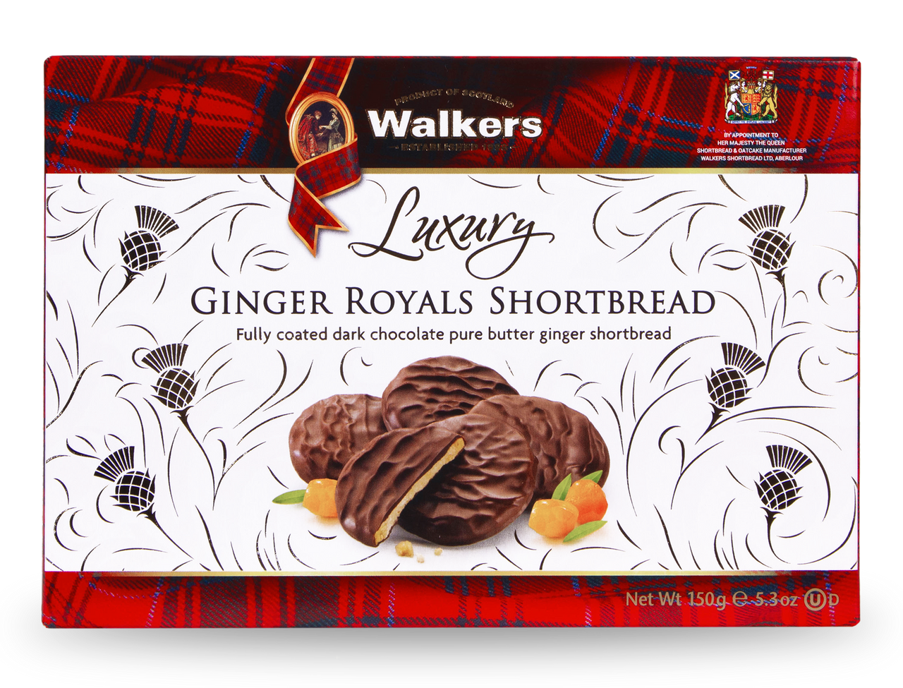 Walkers Ginger Royals Shortbread 150g