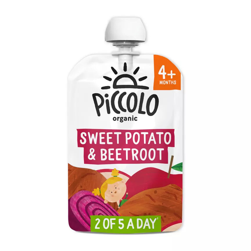 Piccolo Organic Sweet Potato, Beetroot, Pear & Apple 4 Months+ 100g