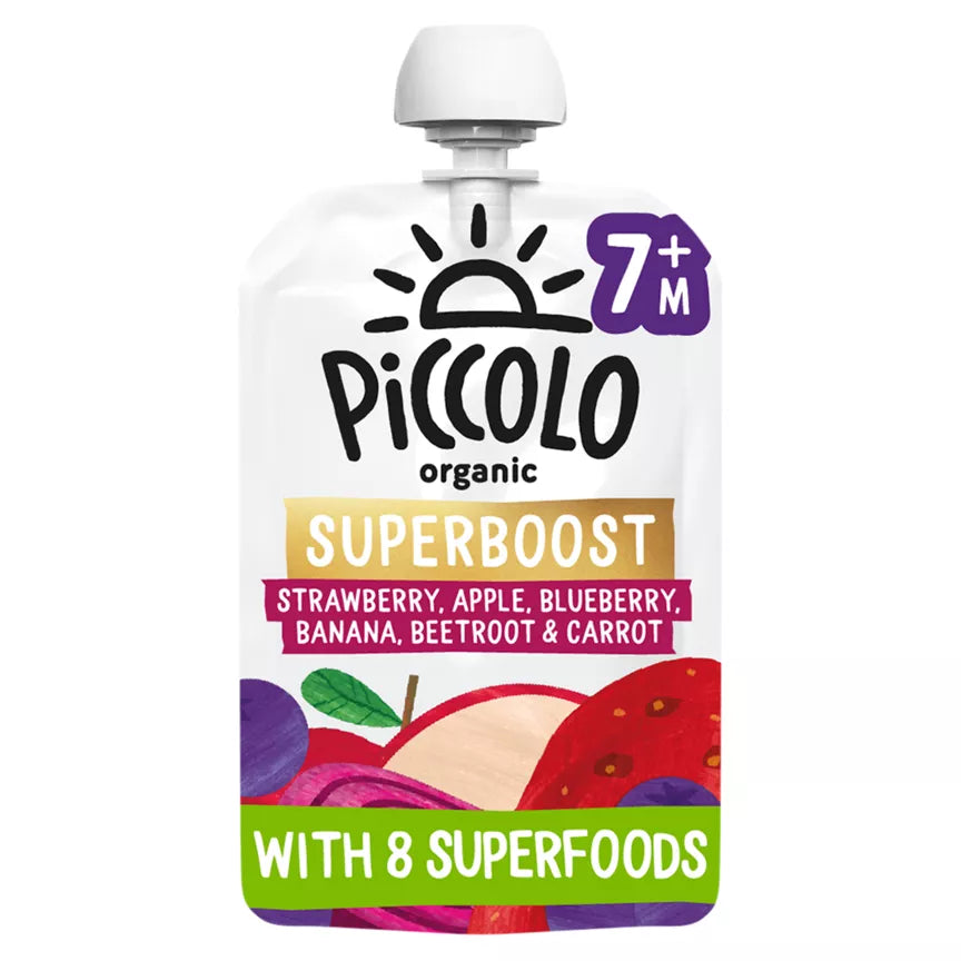 Piccolo Superboost Strawberry, Apple & Blueberry 7+months 100g